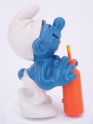 Schtroumpf assoiffé avec bouteille - photo