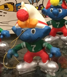 Décoration de Noël - Schtroumpf avec patins à glace - photo