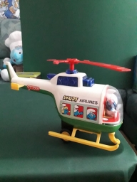 Schtroumpf en hélicoptère - photo