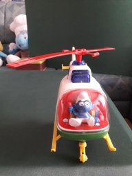 Schtroumpf en hélicoptère - photo