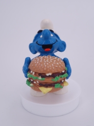 Schtroumpf avec hamburger - Big Mac - photo