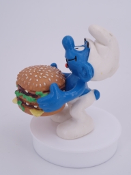 Schtroumpf avec hamburger - Big Mac - photo