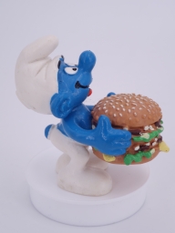 Schtroumpf avec hamburger - Big Mac - photo
