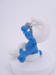 Schtroumpf yoga avec souris - photo