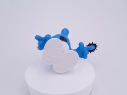 Schtroumpf montrant du doigt avec coccinelle - photo