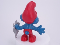 Grand Schtroumpf avec chat - photo