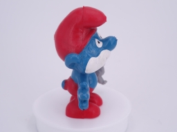 Grand Schtroumpf avec chat - photo