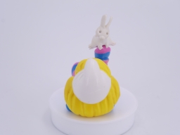 Schtroumpfette aérobic avec lapin - photo