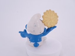 Schtroumpf yoga avec colombe - photo