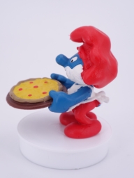 Grand Schtroumpf avec pizza - photo