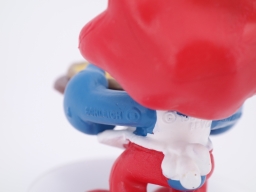 Grand Schtroumpf avec pizza - photo