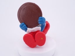 Grand Schtroumpf avec pizza - photo