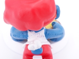 Grand Schtroumpf avec pizza - photo