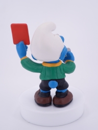 Schtroumpf arbitre avec carton rouge - photo