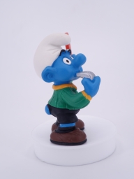 Schtroumpf arbitre avec carton rouge - photo