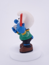 Schtroumpf arbitre avec carton rouge - photo