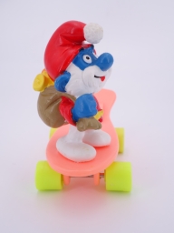 Grand Schtroumpf père Noël skateboard - photo