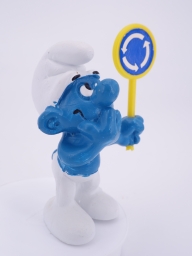 Schtroumpf avec pancarte - photo