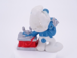 Schtroumpf au téléphone (petit support) - photo