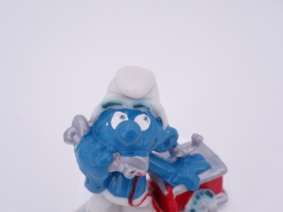 Schtroumpf au téléphone (petit support) - photo