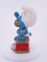 Schtroumpf au téléphone (petit support) - photo