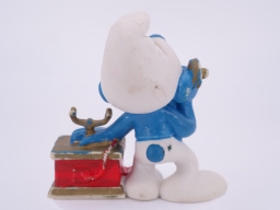 Schtroumpf au téléphone (petit support) - photo