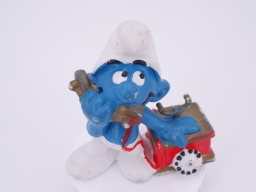 Schtroumpf au téléphone (petit support) - photo