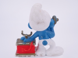 Schtroumpf au téléphone (petit support) - photo