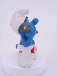 Schtroumpf au téléphone (petit support) - photo