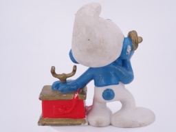 Schtroumpf au téléphone (petit support) - photo