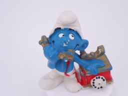 Schtroumpf au téléphone (gros support) - photo