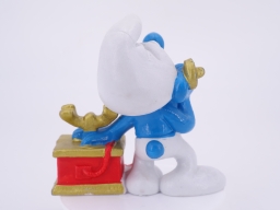 Schtroumpf au téléphone (gros support) - photo