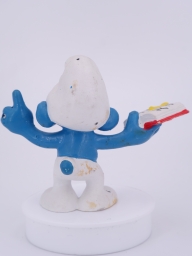 Schtroumpf maitre d\'école avec livre - photo