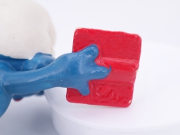 Schtroumpf maitre d\'école avec livre - photo