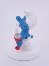Schtroumpf avec brosse à dents et dentifrice - photo