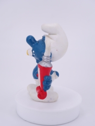 Schtroumpf avec brosse à dents et dentifrice - photo