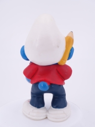 Schtroumpf étudiant avec pile de livres - photo