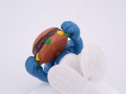 Schtroumpf avec hamburger - photo