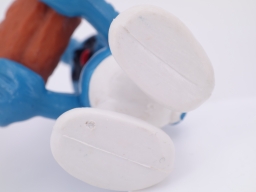 Schtroumpf avec hotdog - photo