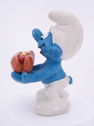 Schtroumpf avec hotdog - photo