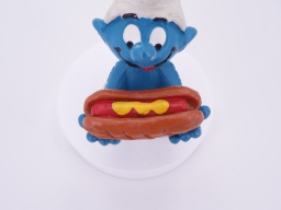 Schtroumpf avec hotdog - photo
