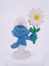 Schtroumpf courtisant avec fleur (rendez-vous) - photo