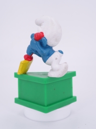 Schtroumpf endormi sur sa pelle (grand) - photo