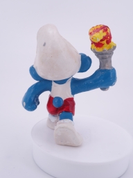 Schtroumpf olympique porteur de torche (grand) - photo