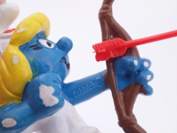 Schtroumpfette ange/cupidon avec arc - photo