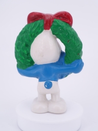 Schtroumpf avec couronne de Noël - photo