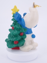 Schtroumpf avec sapin de Noël - photo