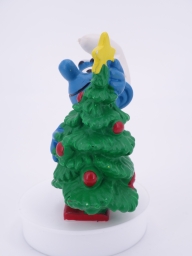 Schtroumpf avec sapin de Noël - photo