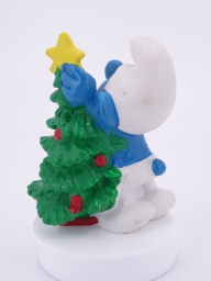 Schtroumpf avec sapin de Noël - photo