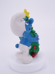 Schtroumpf avec sapin de Noël - photo